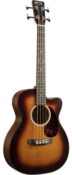 Martin 000CJR-10E Junior Series Short-Scale Electro-Acoustic Bass Guitar In Burst -Professional Guitar Store 000CJR10EBASSBURST Martin 000C JR 10E Acoustic Bass Guitar Burst Angle