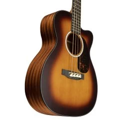 Martin 000CJR-10E Junior Series Short-Scale Electro-Acoustic Bass Guitar In Burst -Professional Guitar Store 000CJR10EBASSBURST Martin 000C JR 10E Acoustic Bass Guitar Burst Low Angle