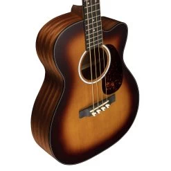 Martin 000CJR-10E Junior Series Short-Scale Electro-Acoustic Bass Guitar In Burst -Professional Guitar Store 000CJR10EBASSBURST Martin 000C JR 10E Acoustic Bass Guitar Burst Top Angle