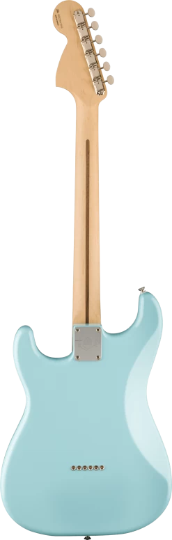 Fender Limited Edition Tom Delonge Stratocaster Electric Guitar In Daphne Blue -Professional Guitar Store 0148020304 Fender Limited Edition Tom Delonge Stratocaster Daphne Blue Back