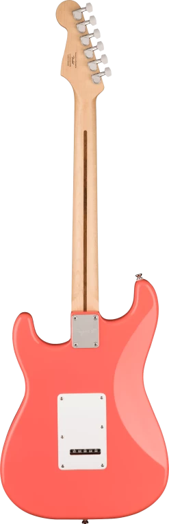 Squier Sonic Stratocaster HSS Electric Guitar In Tahitian Coral 11 Squier Sonic Stratocaster HSS Electric Guitar In Tahitian Coral -Professional Guitar Store 0373202511 Squier Sonic Stratocaster HSS Tahitian Coral Back