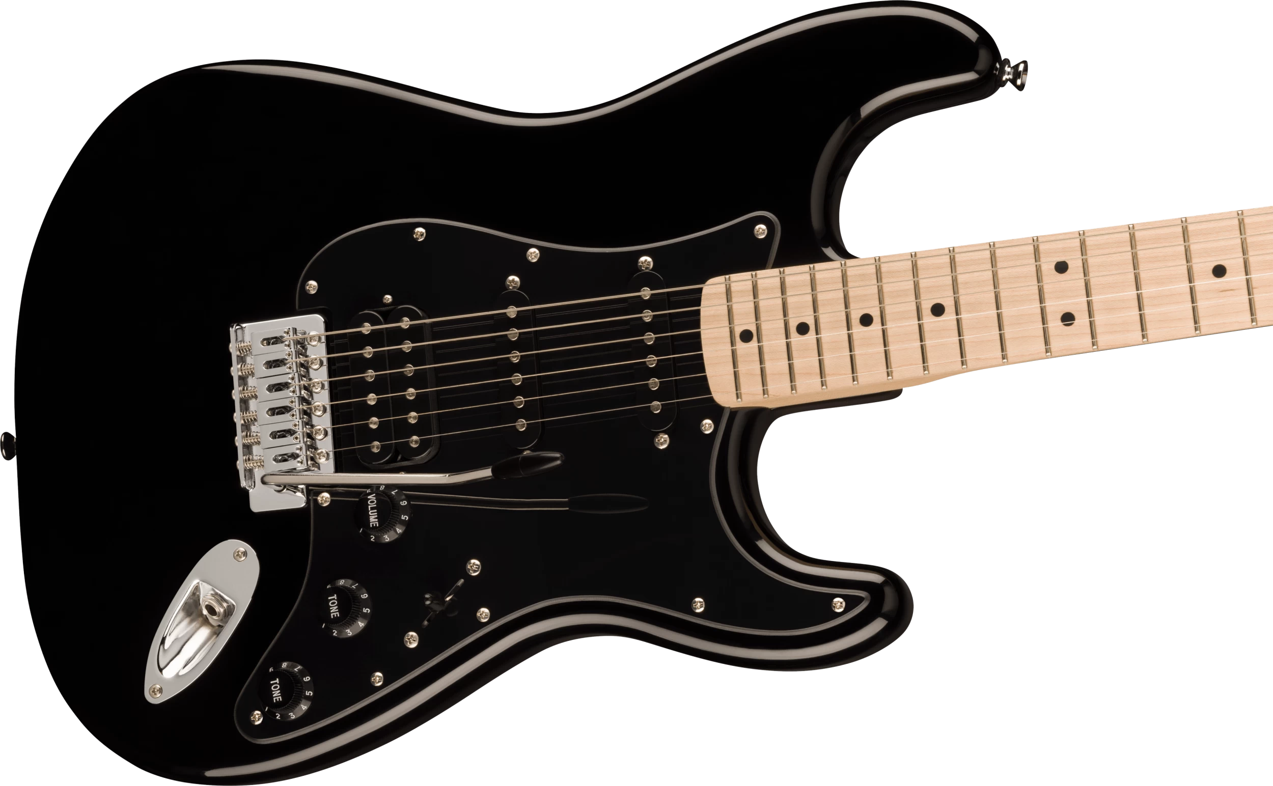 Squier Sonic Stratocaster HSS Electric Guitar In Black 4 Squier Sonic Stratocaster HSS Electric Guitar In Black - Image 4