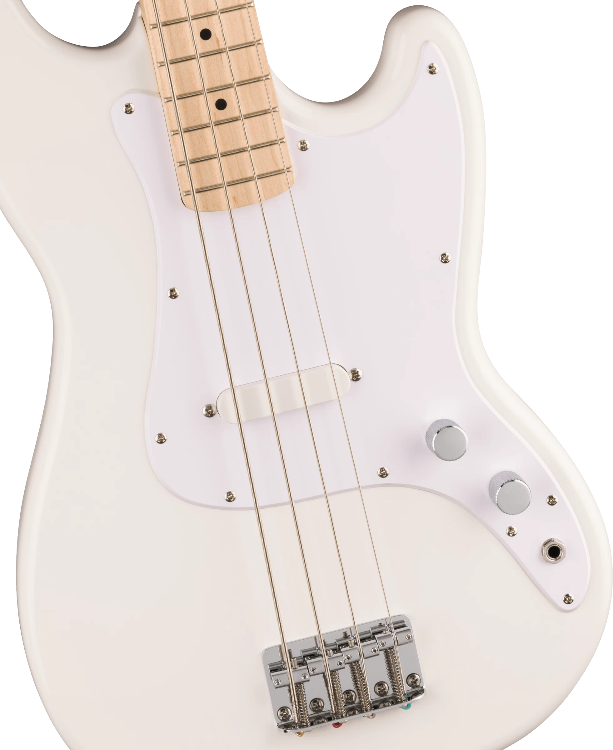 Squier Sonic Bronco Bass Guitar In Arctic White 5 Squier Sonic Bronco Bass Guitar In Arctic White - Image 5