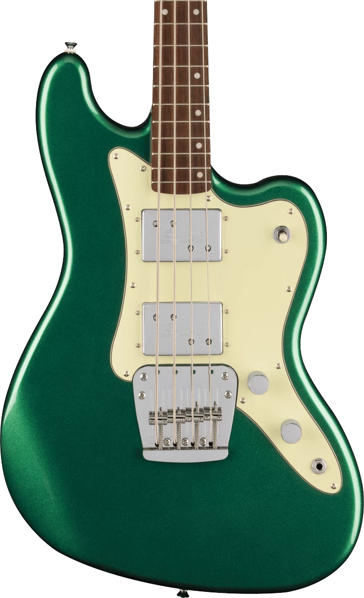 Squier Paranormal Rascal HH Short-Scale Bass Guitar In Sherwood Green 1 Squier Paranormal Rascal HH Short-Scale Bass Guitar In Sherwood Green