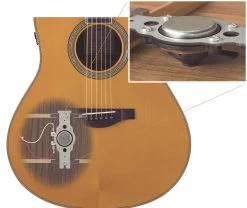 Yamaha LL-TA TransAcoustic In Brown Sunburst -Professional Guitar Store 107601 LLTA actuator close up