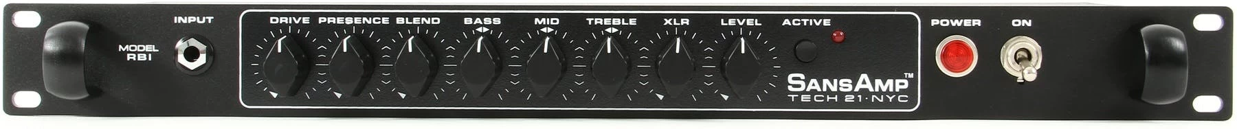 Tech 21 SansAmp RBI - 1U Rackmount For Bass 1 Tech 21 SansAmp RBI - 1U Rackmount For Bass