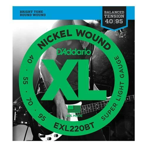 D'Addario XL220BT 40-95 Nickel Wound Bass Balanced Tension Super 1 D'Addario XL220BT 40-95 Nickel Wound Bass Balanced Tension Super