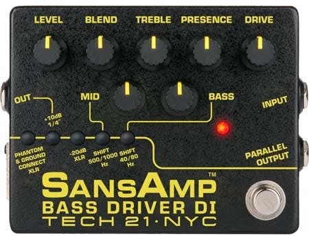 Tech 21 SansAmp Bass Driver V2 DI Preamp Pedal 1 Tech 21 SansAmp Bass Driver V2 DI Preamp Pedal