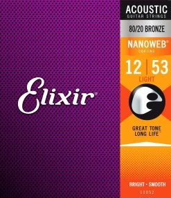 Elixir Bronze Nanoweb - Light / 12-53 Acoustic Strings