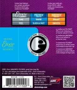 Elixir Polyweb Medium 13-56 Acoustic Strings 7 Elixir Polyweb Medium 13-56 Acoustic Strings -Professional Guitar Store 158424 11100 Back
