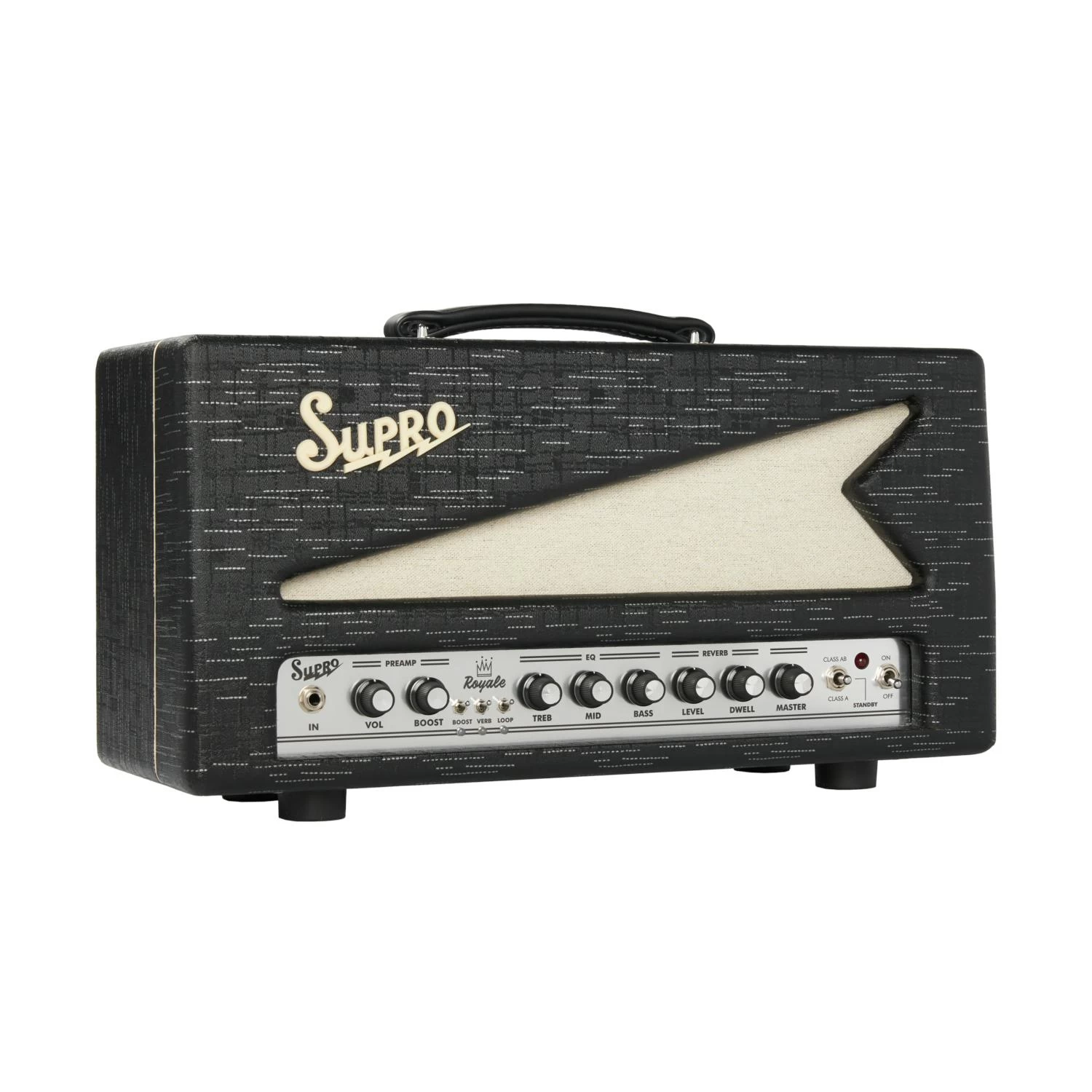 Supro Royale 50W Valve Amp Head In Black Scandia 2 Supro Royale 50W Valve Amp Head In Black Scandia - Image 2