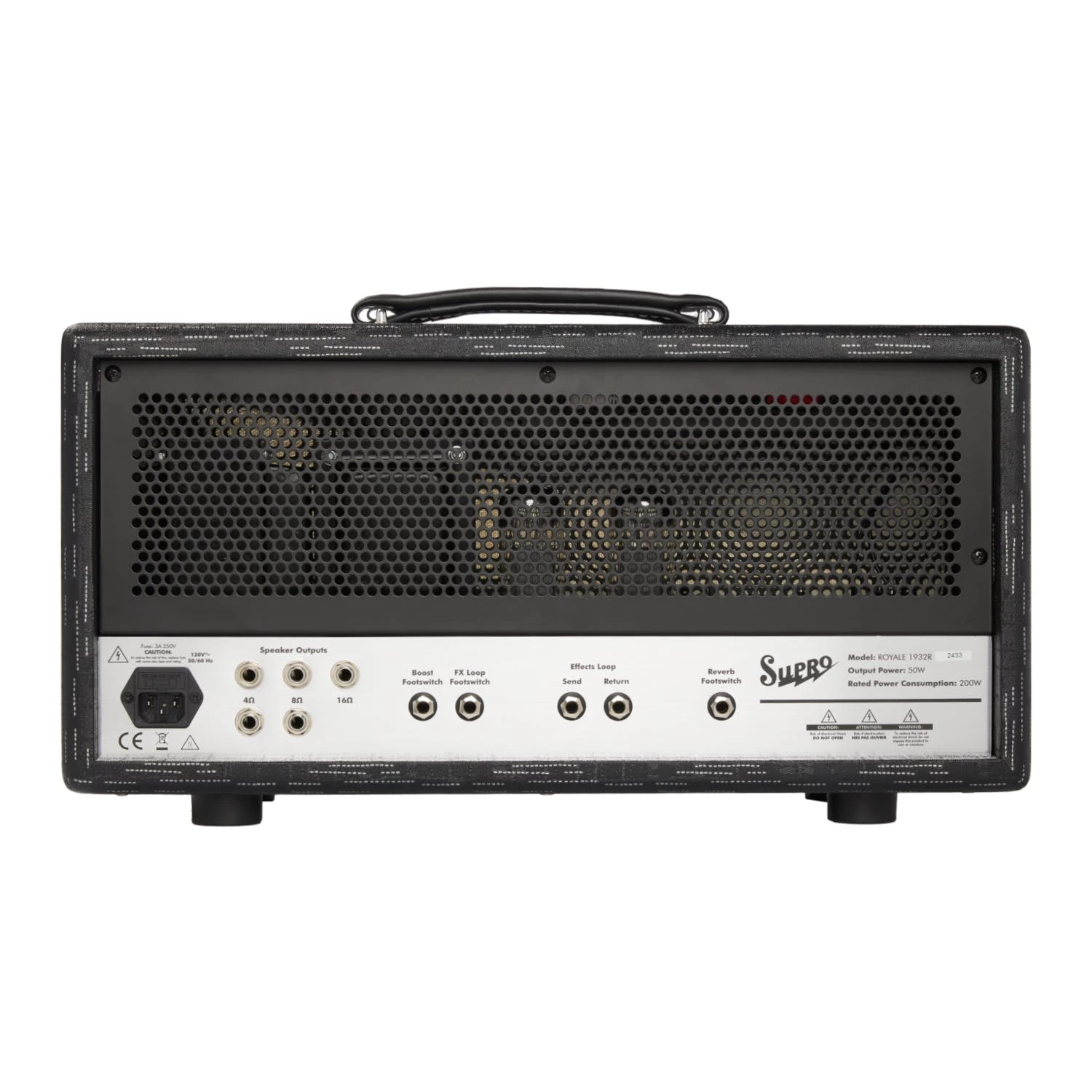 Supro Royale 50W Valve Amp Head In Black Scandia 4 Supro Royale 50W Valve Amp Head In Black Scandia - Image 4