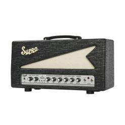 Supro Royale 50W Valve Amp Head In Black Scandia 7 Supro Royale 50W Valve Amp Head In Black Scandia -Professional Guitar Store 1932RH Supro Royale Amp Head Black Scandia Right