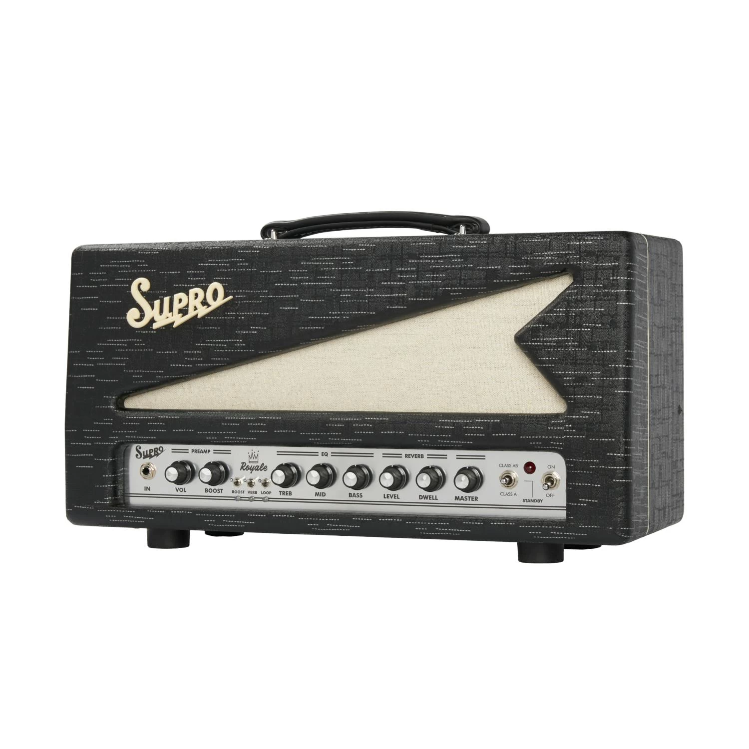 Supro Royale 50W Valve Amp Head In Black Scandia 3 Supro Royale 50W Valve Amp Head In Black Scandia - Image 3