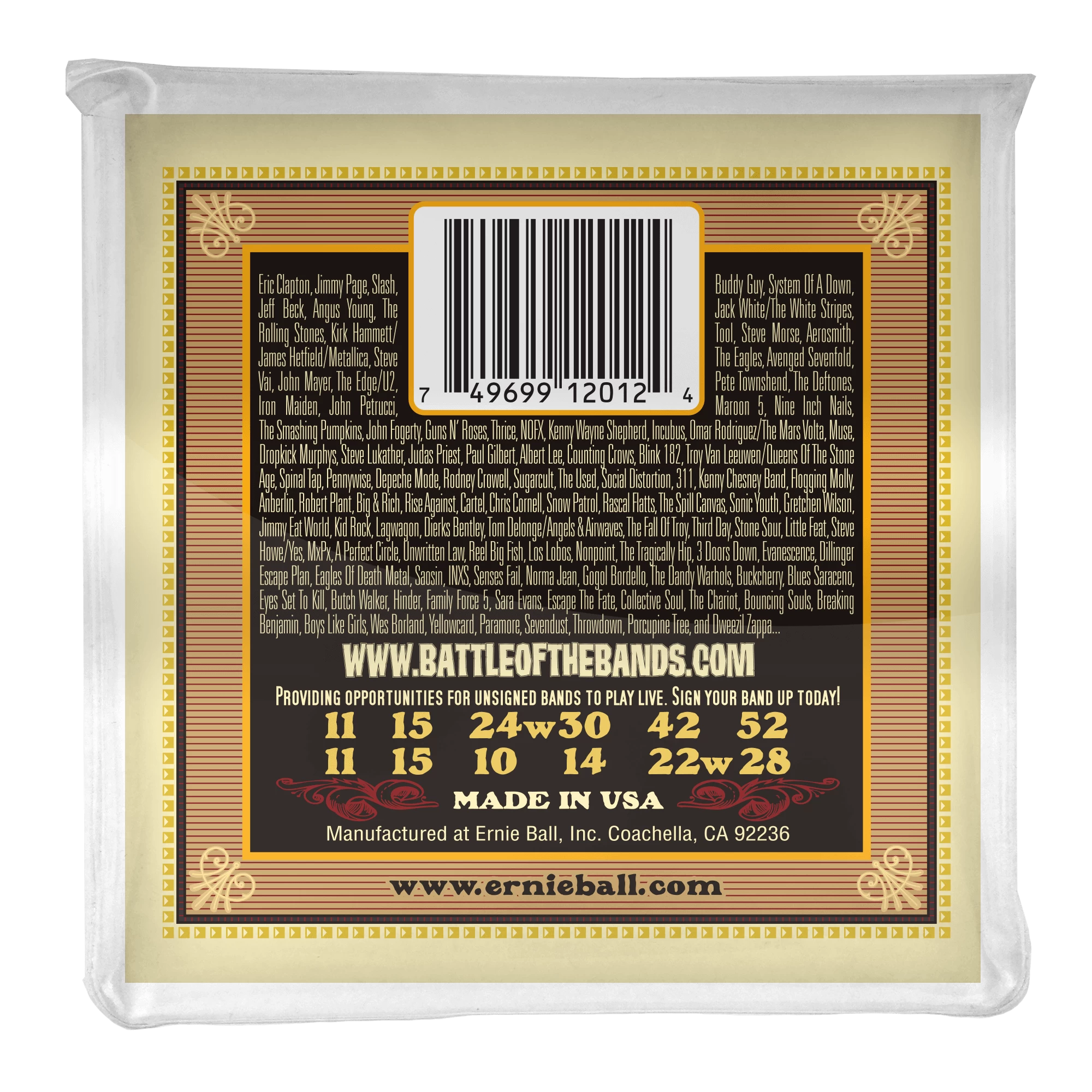 Ernie Ball Earthwood Acoustic Guitar Strings 12-String Medium 3 Ernie Ball Earthwood Acoustic Guitar Strings 12-String Medium - Image 3