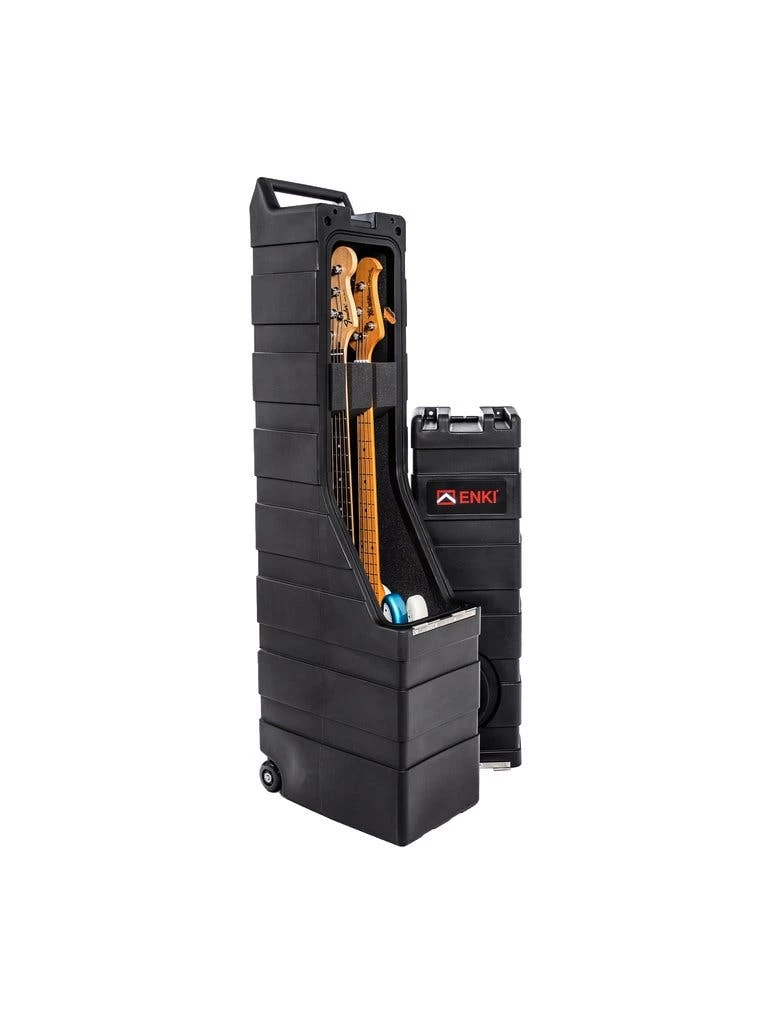 ENKI AMG-2 Electric Bass Case - Hard Case For 2 Bass Guitars - Aircraft Hold Approved 2 ENKI AMG-2 Electric Bass Case - Hard Case For 2 Bass Guitars - Aircraft Hold Approved - Image 2