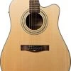 EastCoast D1SCE Dreadnought Electro-Acoustic Guitar With Cutaway & Solid Top In Natural