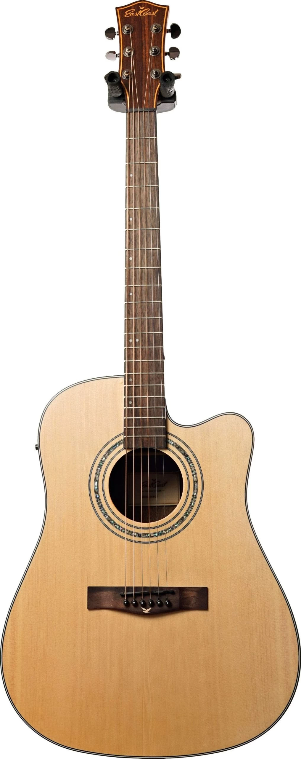 EastCoast D1SCE Dreadnought Electro-Acoustic Guitar With Cutaway & Solid Top In Natural 2 EastCoast D1SCE Dreadnought Electro-Acoustic Guitar With Cutaway & Solid Top In Natural - Image 2