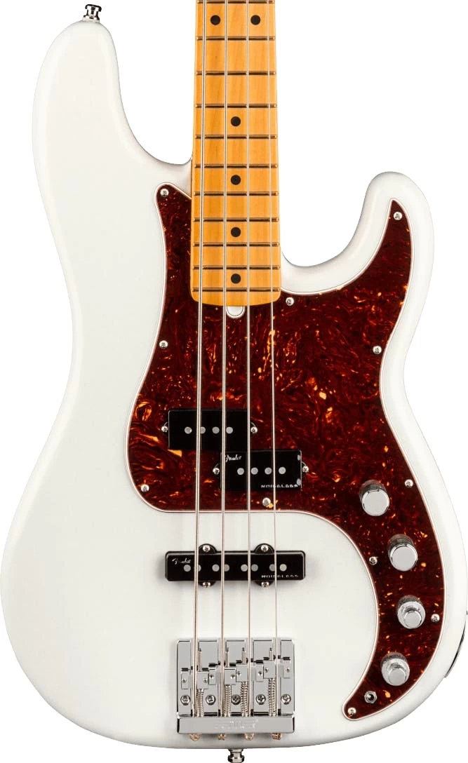 Fender American Ultra Precision Bass Maple Fingerboard In Arctic Pearl 1 Fender American Ultra Precision Bass Maple Fingerboard In Arctic Pearl