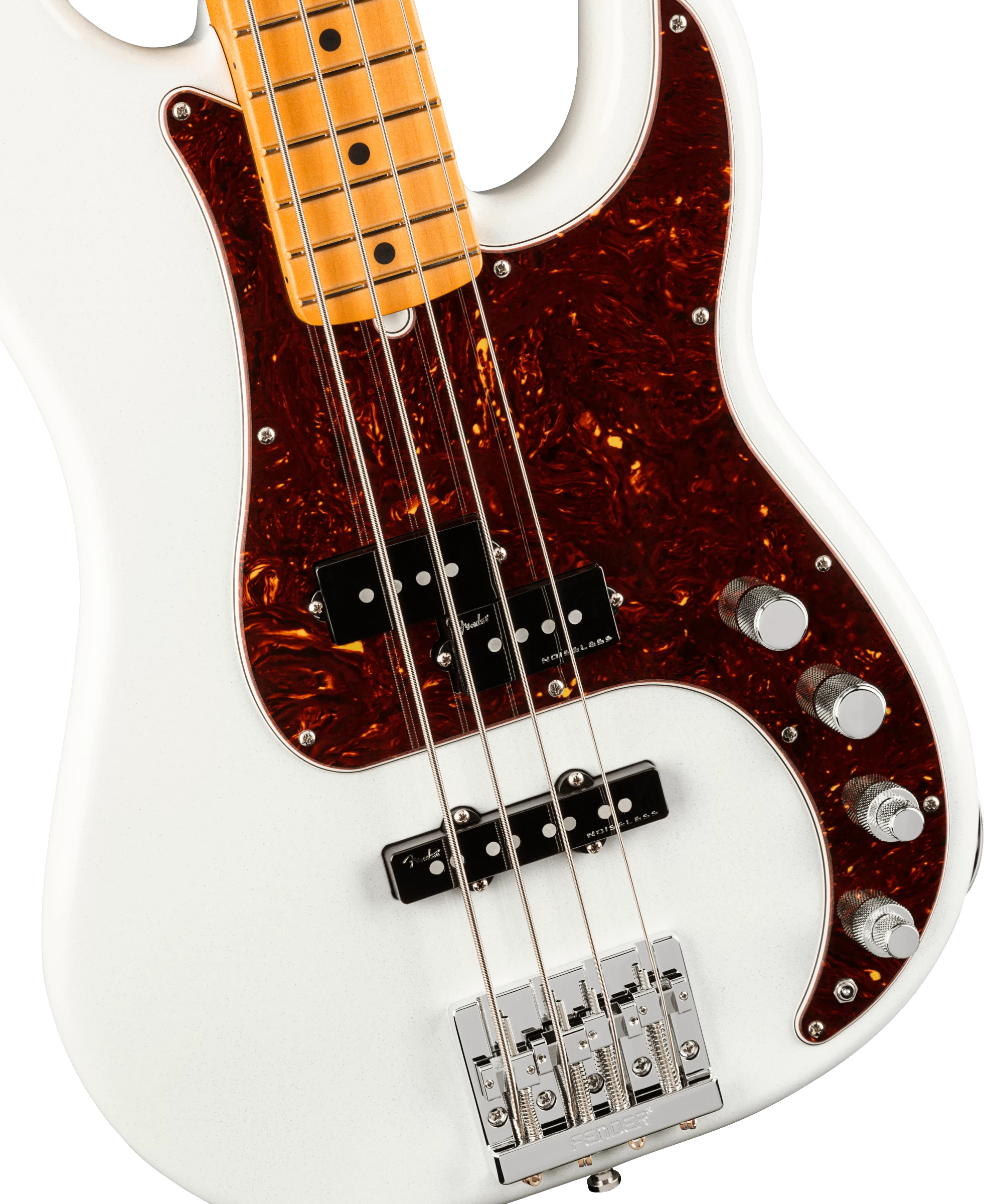 Fender American Ultra Precision Bass Maple Fingerboard In Arctic Pearl 4 Fender American Ultra Precision Bass Maple Fingerboard In Arctic Pearl - Image 4