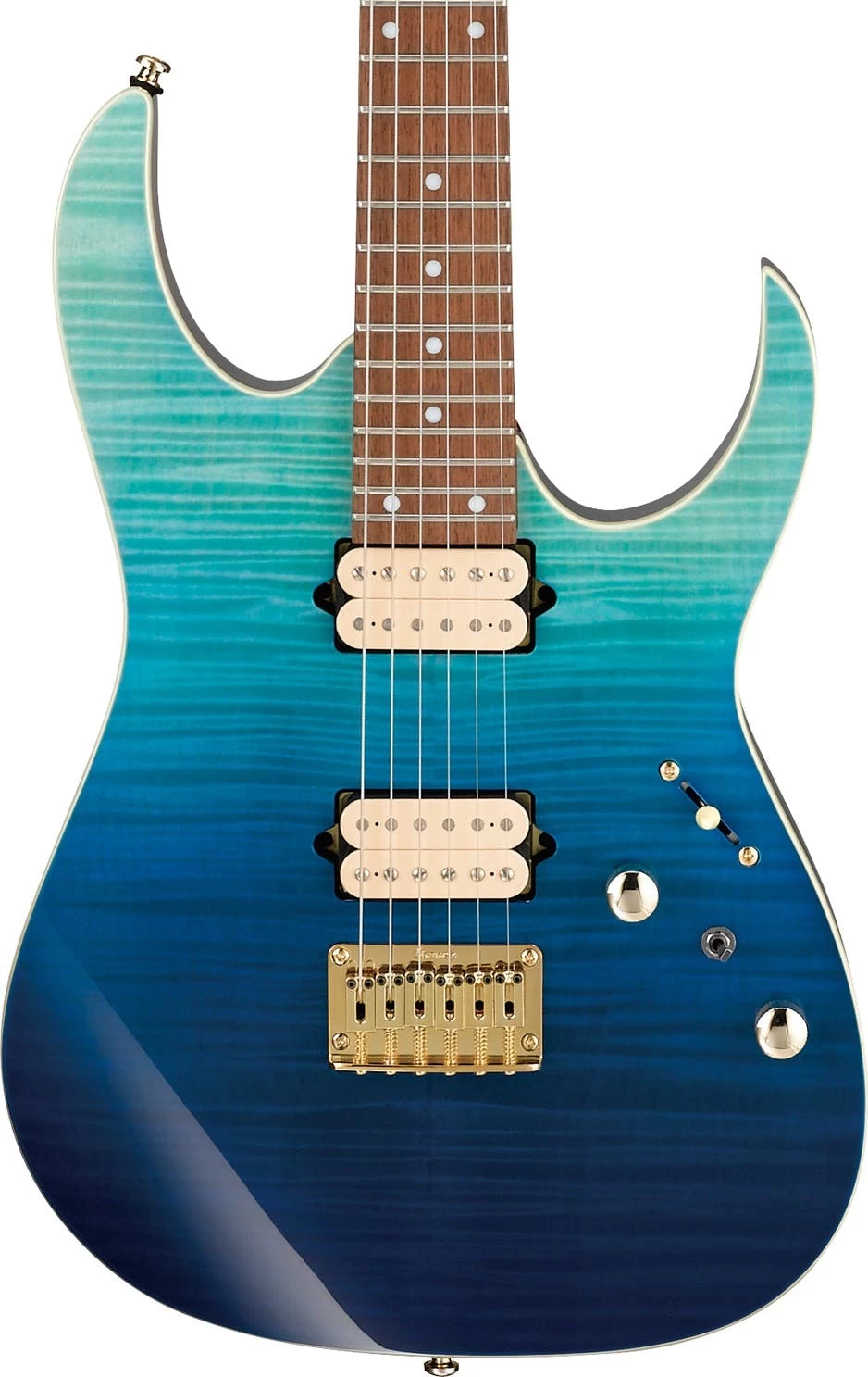 Ibanez RG421HPFM Electric Guitar With Flamed Maple Top In Blue Reef Gradation