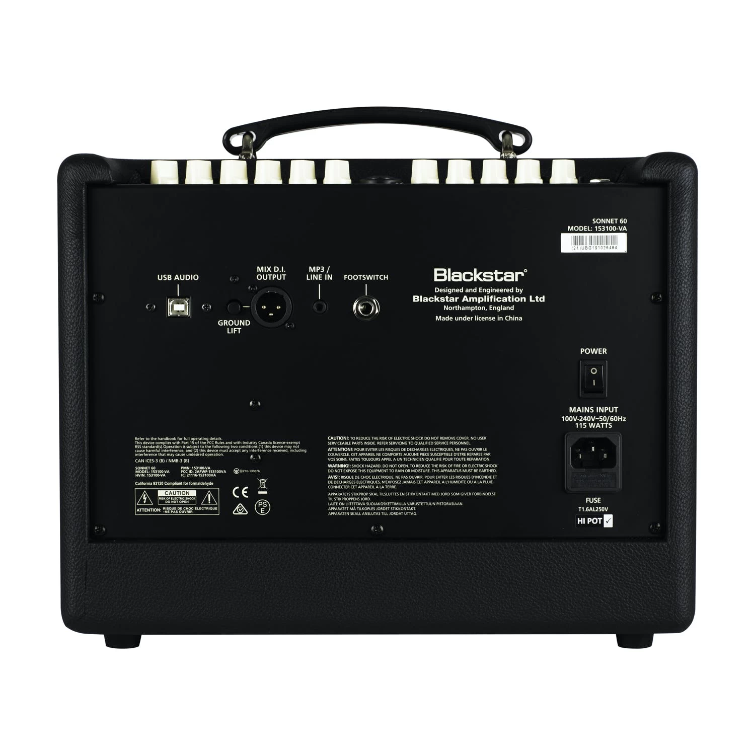 Blackstar Sonnet 60 Acoustic Amplifier In Black 2 Blackstar Sonnet 60 Acoustic Amplifier In Black - Image 2