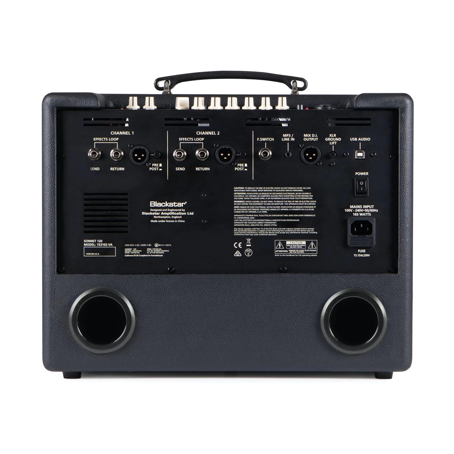 Blackstar Sonnet 120 Acoustic Amplifier In Black 2 Blackstar Sonnet 120 Acoustic Amplifier In Black - Image 2