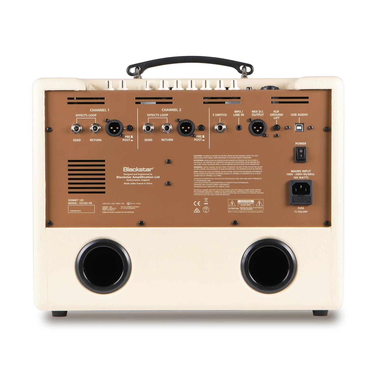 Blackstar Sonnet 120 Acoustic Amplifier In Blonde 2 Blackstar Sonnet 120 Acoustic Amplifier In Blonde - Image 2