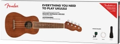Fender Seaside Soprano Ukulele Pack In Natural Finish