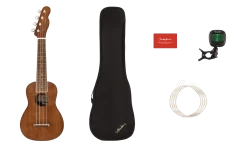 Fender Seaside Soprano Ukulele Pack In Natural Finish -Professional Guitar Store 380260 0971610022 pck frt 002 nr
