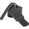 Boss 3 Inch Black Premium Leather Guitar Strap