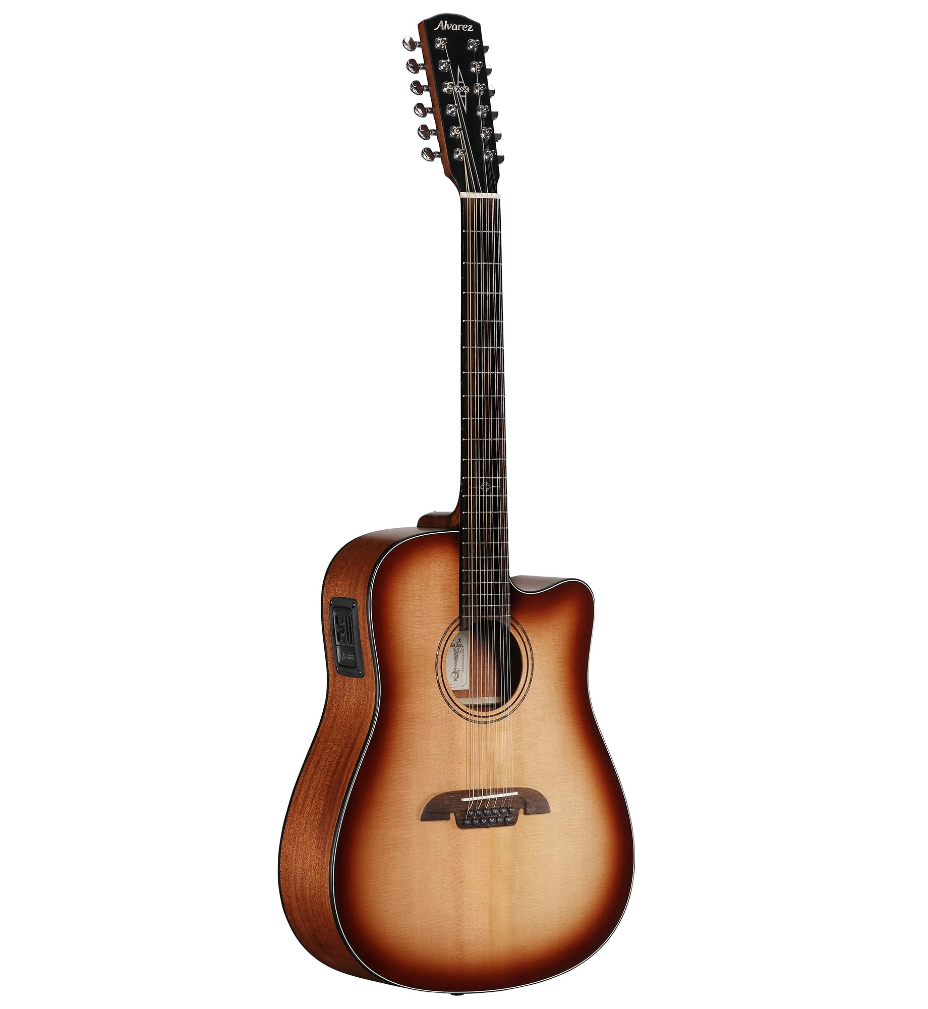 Alvarez AD6012CESHB Artist Dreadnought 12-String Electro Acoustic Guitar In Shadowburst 2 Alvarez AD6012CESHB Artist Dreadnought 12-String Electro Acoustic Guitar In Shadowburst - Image 2