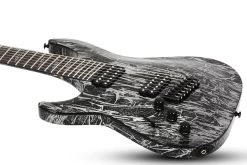 Schecter C-7 Multiscale Silver Mountain In Black/Silver Left Handed -Professional Guitar Store 394845 C 720SILVER20MOUNTAIN20MS20LH20146720MF20TILT