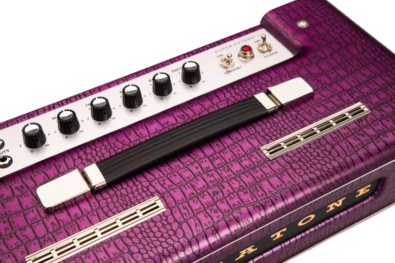 Magnatone Super Fifteen Limited Edition 1x12 Combo In Croc Purple 5 Magnatone Super Fifteen Limited Edition 1x12 Combo In Croc Purple - Image 5