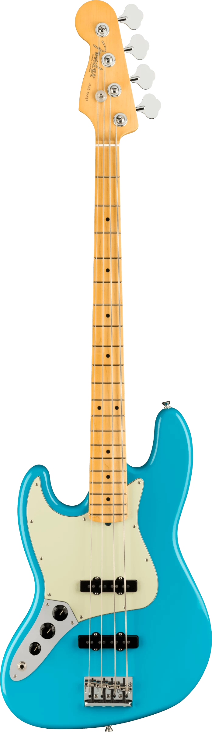 Fender American Professional II Jazz Bass Left Handed In Miami Blue With Maple Fingerboard 2 Fender American Professional II Jazz Bass Left Handed In Miami Blue With Maple Fingerboard - Image 2