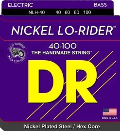 DR Nickel Lo-Rider Nickel Plated Bass Strings Light 40-100