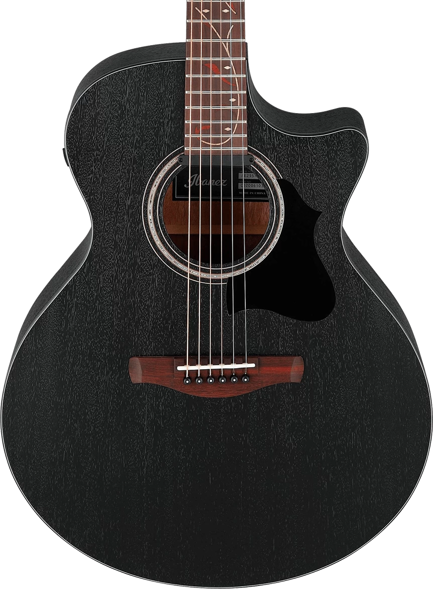 Ibanez AE295 Jumbo Acoustic In Weathered Black 1 Ibanez AE295 Jumbo Acoustic In Weathered Black