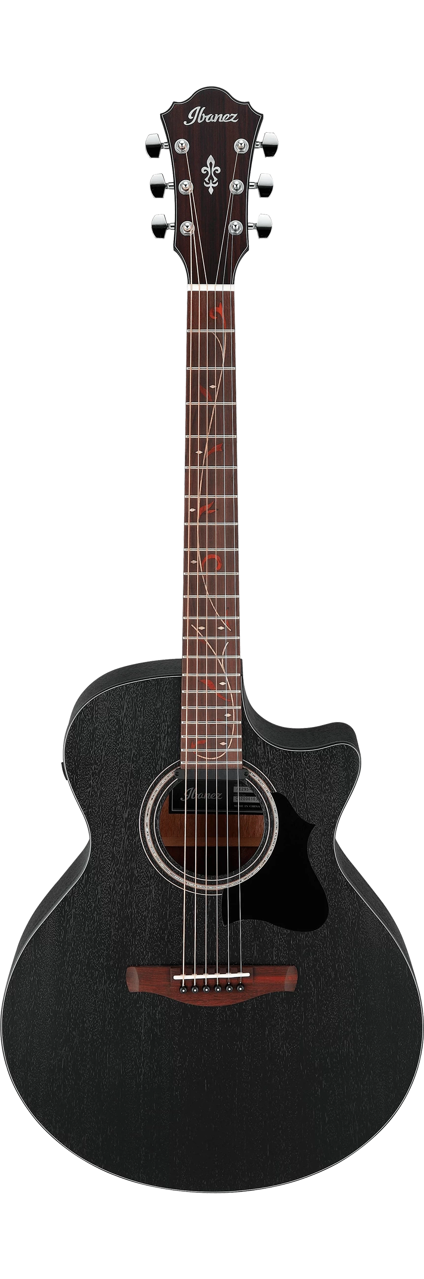 Ibanez AE295 Jumbo Acoustic In Weathered Black 2 Ibanez AE295 Jumbo Acoustic In Weathered Black - Image 2