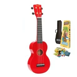 Mahalo Rainbow Ukulele MR1 In Red With Essentials Pack