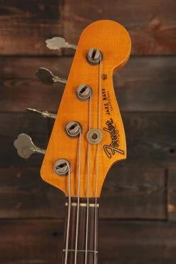 Fender Custom Shop 64 Jazz Bass Heavy Relic In Aged Olympic White -Professional Guitar Store 422757 R1047702028829