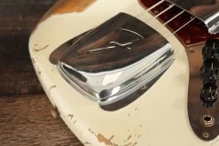 Fender Custom Shop 64 Jazz Bass Heavy Relic In Aged Olympic White -Professional Guitar Store 422760 R10477020281329