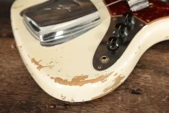 Fender Custom Shop 64 Jazz Bass Heavy Relic In Aged Olympic White -Professional Guitar Store 422761 R10477020281429