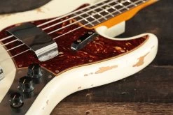 Fender Custom Shop 64 Jazz Bass Heavy Relic In Aged Olympic White -Professional Guitar Store 422762 R10477020281529