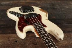 Fender Custom Shop 64 Jazz Bass Heavy Relic In Aged Olympic White -Professional Guitar Store 422763 R10477020281629