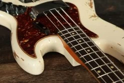 Fender Custom Shop 64 Jazz Bass Heavy Relic In Aged Olympic White -Professional Guitar Store 422764 R10477020281729