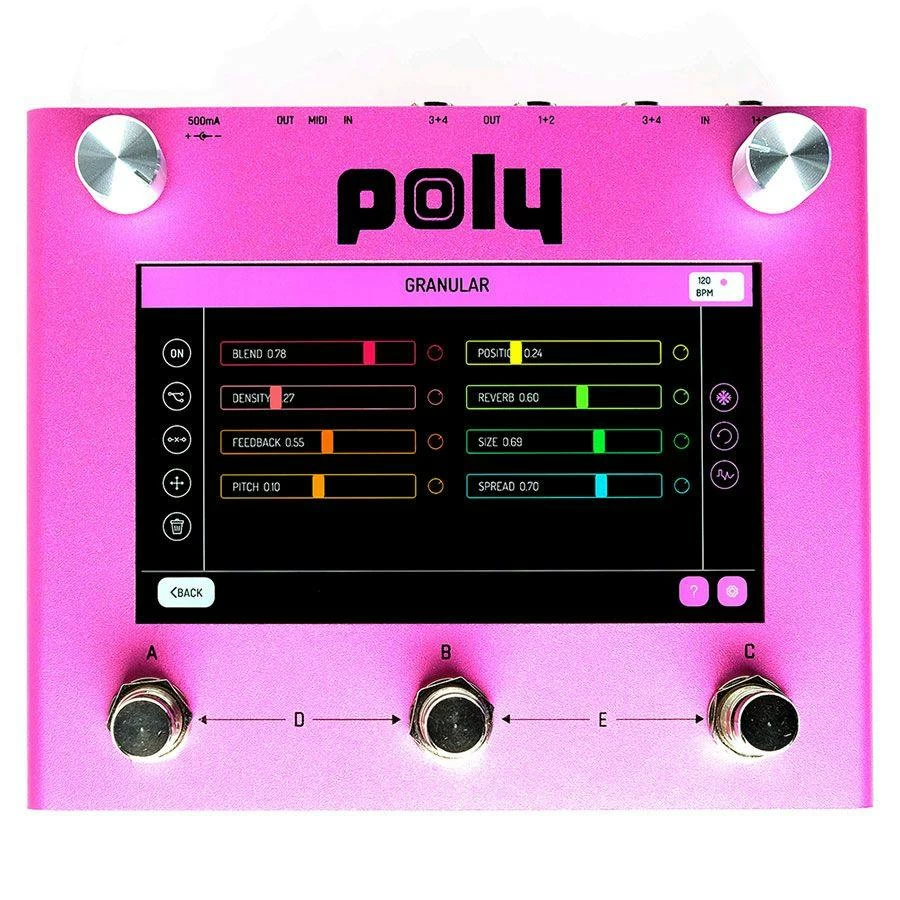 Poly Effects Beebo Visual Multi-modulation Pedal In Pink 1 Poly Effects Beebo Visual Multi-modulation Pedal In Pink