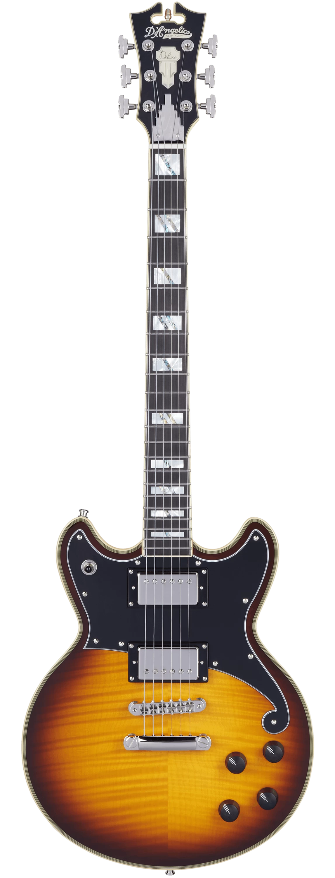 D'Angelico Deluxe Brighton Electric Guitar In Vintage Sunburst 2 D'Angelico Deluxe Brighton Electric Guitar In Vintage Sunburst - Image 2