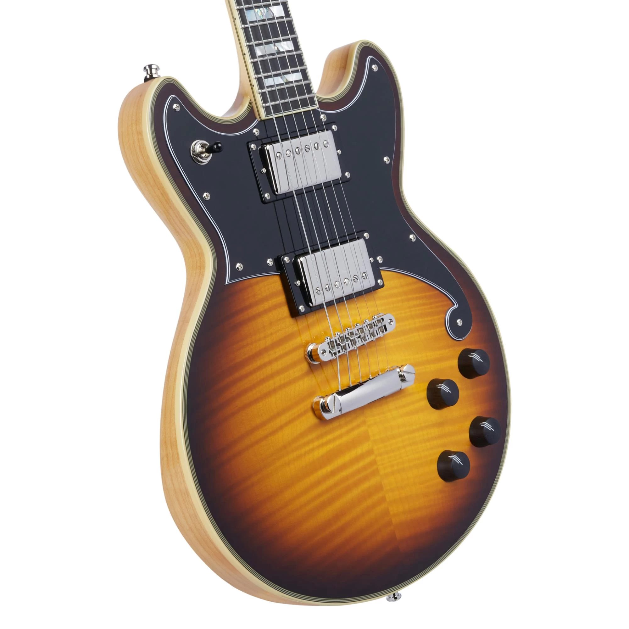 D'Angelico Deluxe Brighton Electric Guitar In Vintage Sunburst 5 D'Angelico Deluxe Brighton Electric Guitar In Vintage Sunburst - Image 5