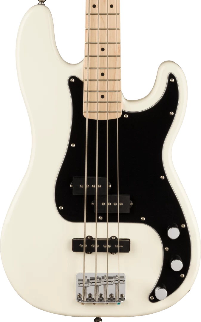Squier Affinity Precision Bass PJ In Olympic White 1 Squier Affinity Precision Bass PJ In Olympic White