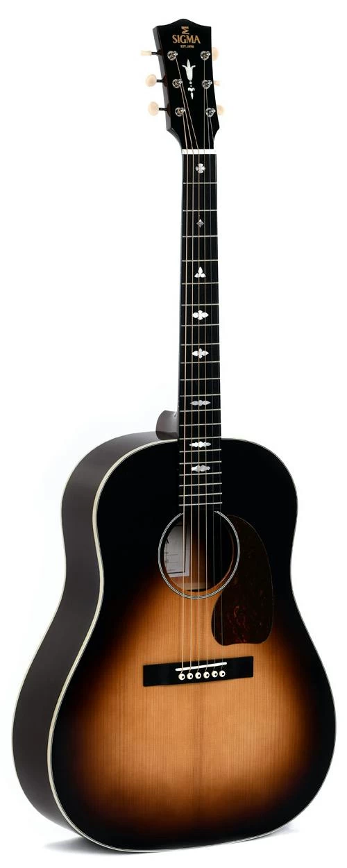 Sigma SJM-SG45 Mahogany D-14 Electro Acoustic High-Gloss Sunburst 2 Sigma SJM-SG45 Mahogany D-14 Electro Acoustic High-Gloss Sunburst - Image 2